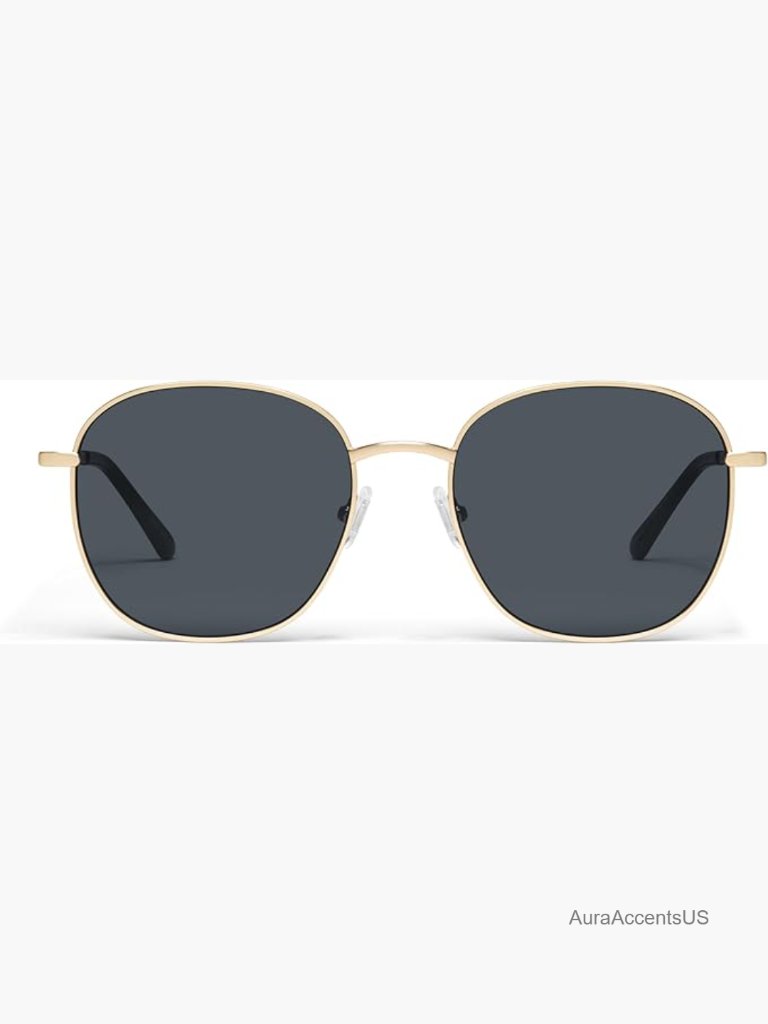 Oversized Round Sunglasses Uv Protected Metal Frame